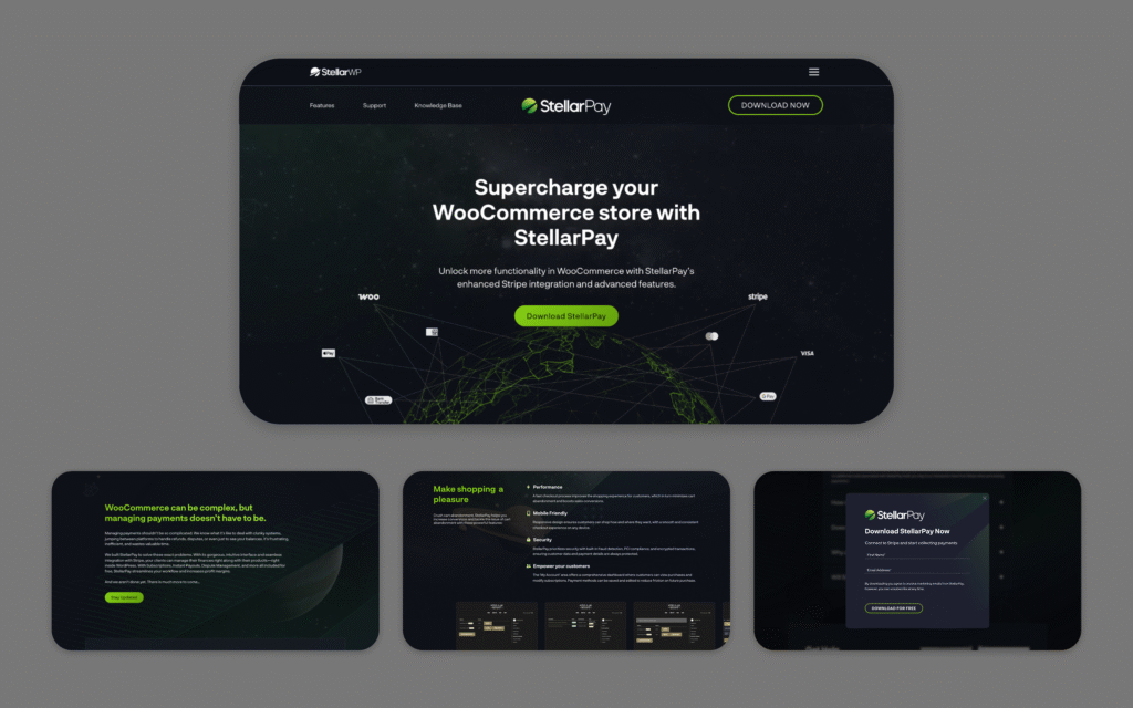StellarPay website screenshots