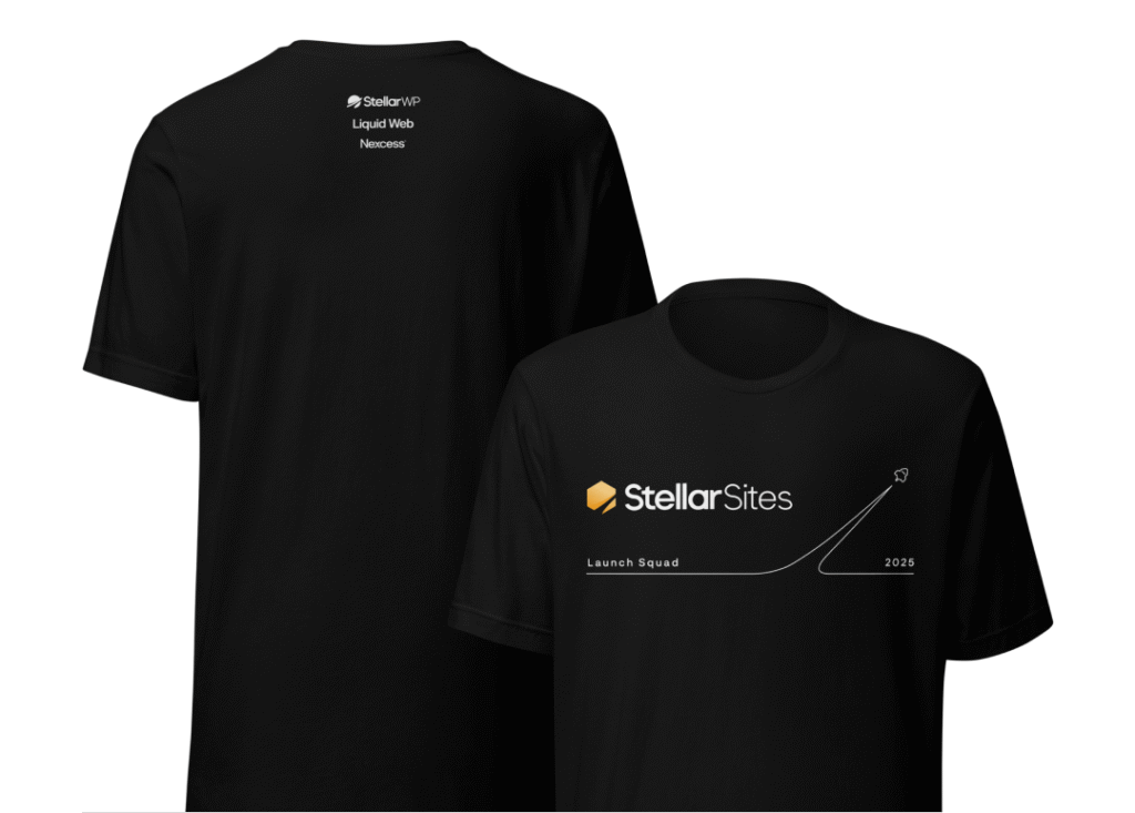 StellarSites Launch T-shirt Design