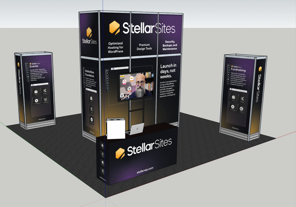 StellarWP Booth Design for WordCamp US 2025